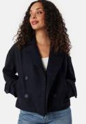 BUBBLEROOM Sophie Short Wool Blend Coat Dark navy 40