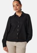 ONLY Onlcaro Linen Puff Shirt Black L