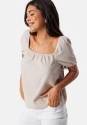 VERO MODA Vmmymilo SS squared top Silver Lining L