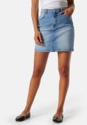 Pieces Pcpeggy HW Denim Skirt Light Blue Denim XS