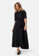 Happy Holly Viscose Belted Shirt Dress Black 32/34