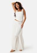 BUBBLEROOM Broderie Anglaise Maxi Skirt White XS