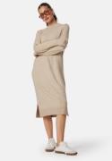 VILA Ril Crew Neck Midi Dress Natural Melange XL