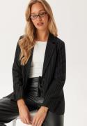 BUBBLEROOM Regular Fit Blazer Black/White 40