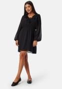 BUBBLEROOM V-neck Short Frill Dress Black XS