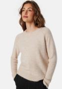 SELECTED FEMME Slflulu LS Knit O-Neck Birch Detail:MELANGE XS