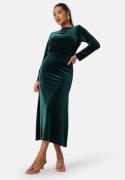 Bubbleroom Occasion Bow Velvet Midi Dress Dark green XS