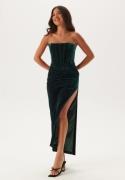 Bardot Everlasting Velour Midi Dress 185633 Emerald Gr 40(UK12)