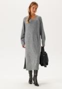 VERO MODA Vmjupiter Ls V-neck Calf Dress Medium Grey Melange S