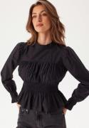 ONLY Onlella L/S O-NECK SMOCK TOP O Black L