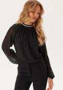 VILA Vianlis High Neck L/S TOP TOP  Black Beauty 40