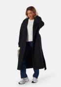 BUBBLEROOM Belted Wool Blend Coat Black XL