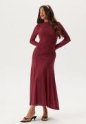 Bardot Liyana Ruched Mesh Dress 161440 Berry XL