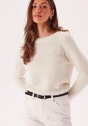 SELECTED FEMME Slflulu LS Knit O-Neck Snow White Detail:MELANGE L