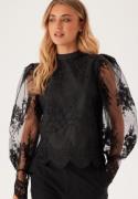 YAS Yaslisa Ls Lace Top W Lining Black M