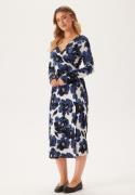 Happy Holly Long Sleeve Wrap Dress Patterned 44/46