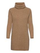 Onljana L/S Cowlnck Dress Wool Knt Noos Kort Kjole Brown ONLY