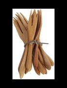 Bamboo Gaffel Home Tableware Cutlery Forks Brown House Doctor