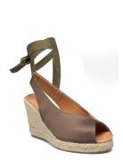 A4442 Espadrillos Med Hæl Sandal Brown Billi Bi