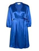 Moia Wrap Dress Kort Kjole Blue Noella