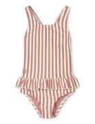 Amara Printed Swimsuit Badedragt Badetøj Pink Liewood