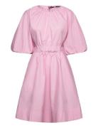 A-Line Puff Sleeve Dress Kort Kjole Pink Karl Lagerfeld