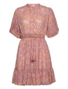 Bohemian Mini Dress Kort Kjole Pink By Ti Mo