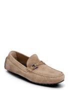 Driver_Mocc_Sdhwf Loafers Flade Sko Beige BOSS