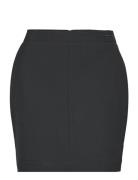 Heavy Viscose Mini Skirt Kort Nederdel Black Calvin Klein