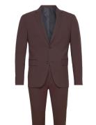 Plain Mens Suit - Normal Lenght Habit Burgundy Lindbergh