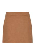 Vmmathilde Hr Tailored Mini Skirt D2 Kort Nederdel Brown Vero Moda