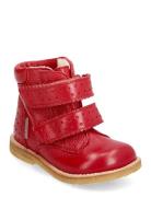 Boots - Flat - With Velcro Boots Støvler Red ANGULUS