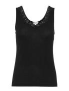 Bamboo - Tank Top With Lace Top Black Lady Avenue