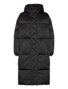 Tjw Long Satin Puffer Foret Jakke Black Tommy Jeans