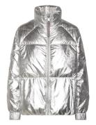Modern Waisted Metallic Jacket Foret Jakke Silver Tommy Hilfiger