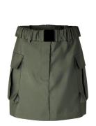 Elegance New Pocket Skirt Kort Nederdel Khaki Green Second Female