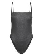 Piece Square Neckline Badedragt Badetøj Black Calvin Klein