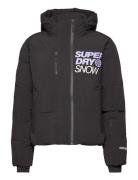 Ski Boxy Puffer Jacket Foret Jakke Black Superdry Sport