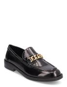 Chain Loafers Loafers Flade Sko Black Mango