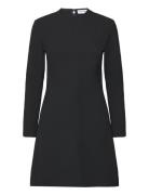 Hw Viscose Fit & Flare Dress Kort Kjole Black Calvin Klein