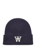 Vin Logo Beanie Accessories Headwear Beanies Navy Double A By Wood Woo...