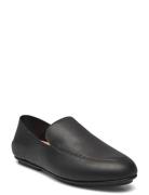 Allegro Crush-Back Leather Loafers Loafers Flade Sko Black FitFlop