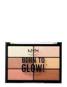 Born To Glow Highlighting Palette Highlighter Contour Makeup Beige NYX...