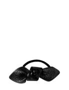 Leather Bow Small Hair Tie Accessories Hair Accessories Scrunchies Bla...