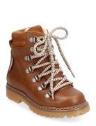 Boots - Flat - With Lace And Zip Vinterstøvler Med Snøre Brown ANGULUS