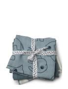 Burp Cloth 3-Pack Gots Deer Friends Blue Baby & Maternity Baby Sleep M...
