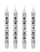 Musselmalet Taper Candles, 4 Pack Home Decoration Candles Pillar Candl...