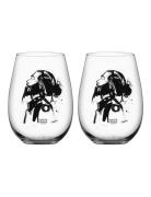 All About You/Love Him Svart 2-Pack 57Cl Home Tableware Glass Wine Gla...