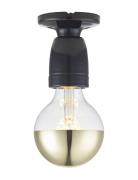 Porcelændsfatning Home Lighting Lamps Ceiling Lamps Black Halo Design