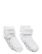Baby Rib Sock W. Abs  Strømper Non-slip White Minymo